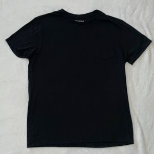 Solid black pocket tee